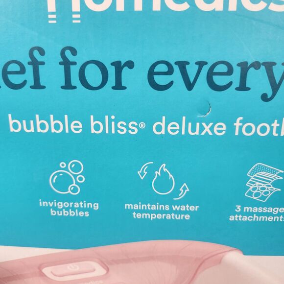 Homedics Bubble Bliss Deluxe Foot Bath Heated Massaging Foot Spa Color Pink-NEW - Picture 2 of 8